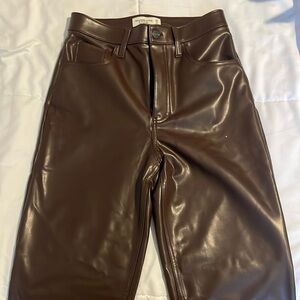 Abercrombie brown leather pants